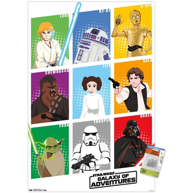 Trends International Star Wars Saga Galaxy Grid Unframed Wall Poster Prints