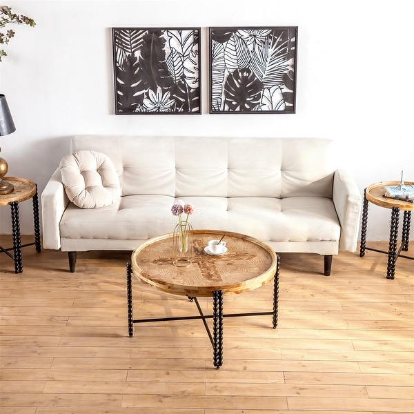 Natural Wood Coffee Table for Living Room