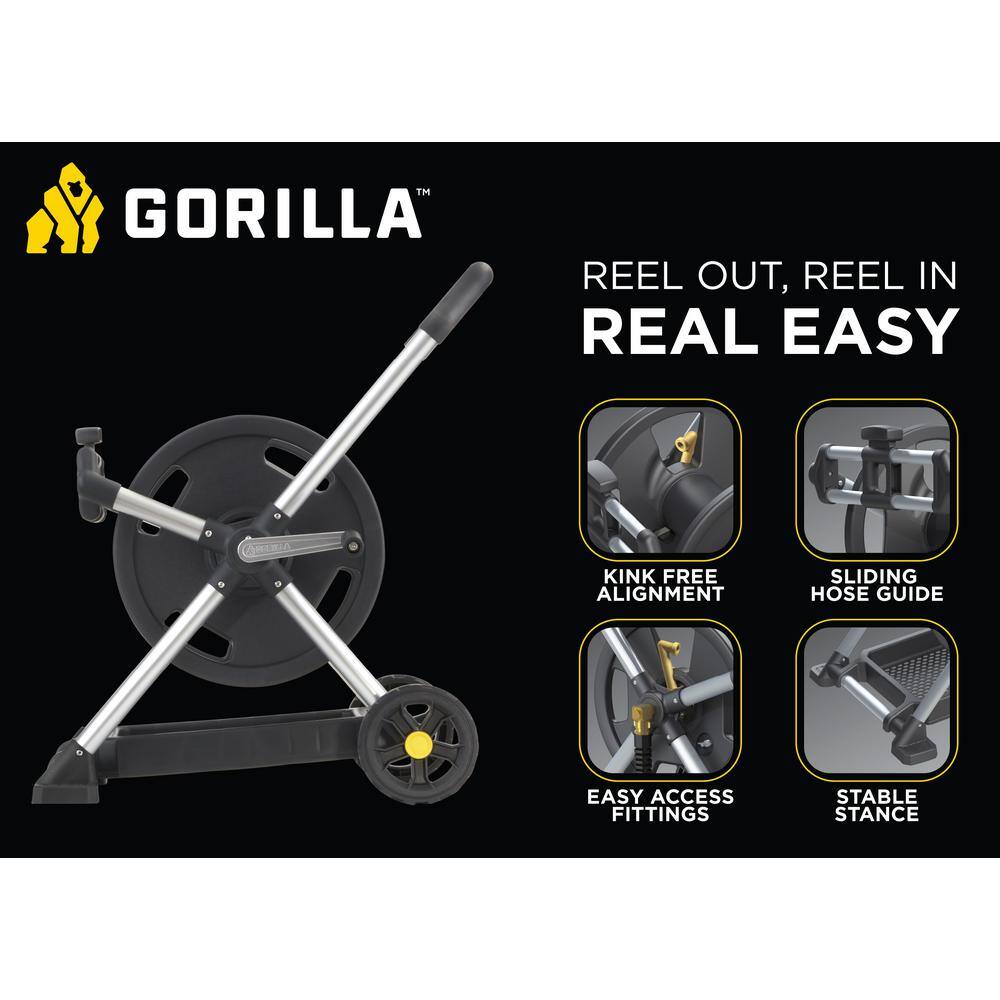 Gorilla 200 ft. Aluminum Zero Rust Premium Mobile Manuel Crank Reel GRM-200G