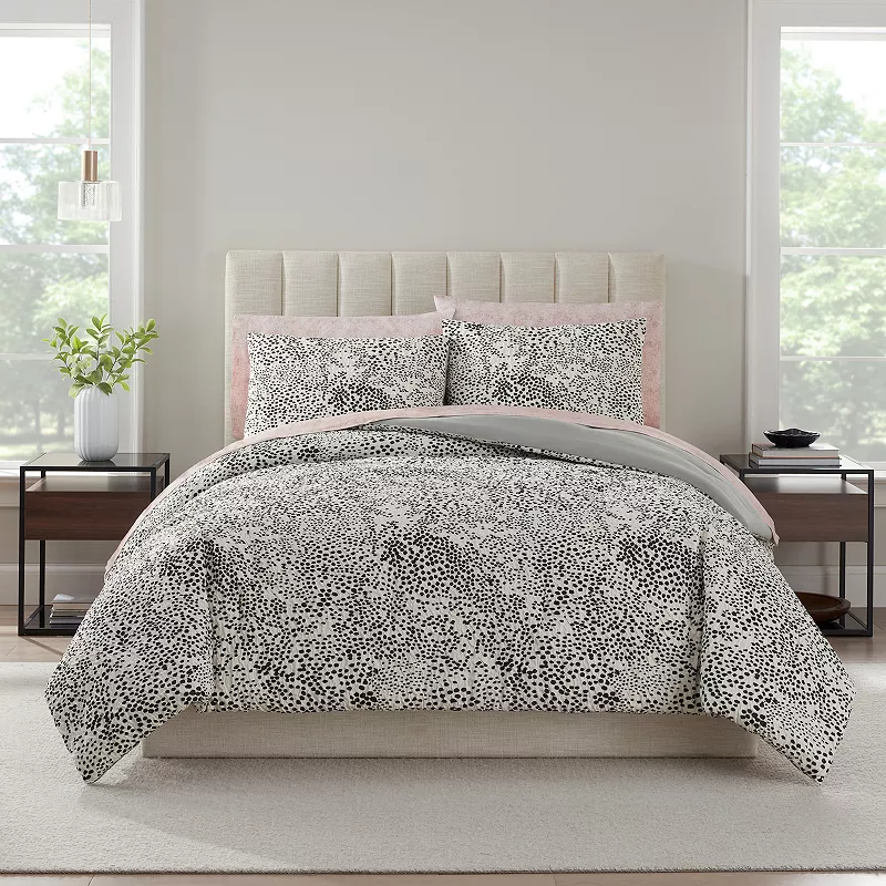 Nine West Nora Leopard Printed Texture Bedding Set