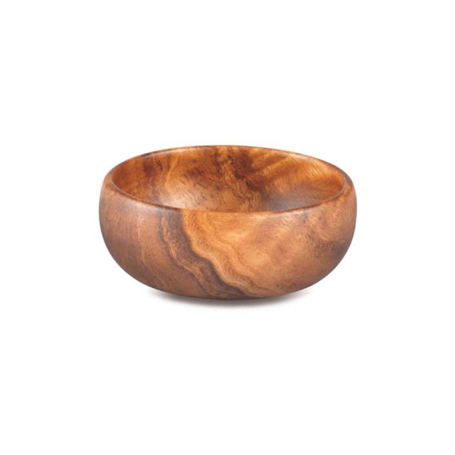 Pacific Merchants Trading Acaciaware Round Calabash Bowl， 4-inch by 1.5-inch