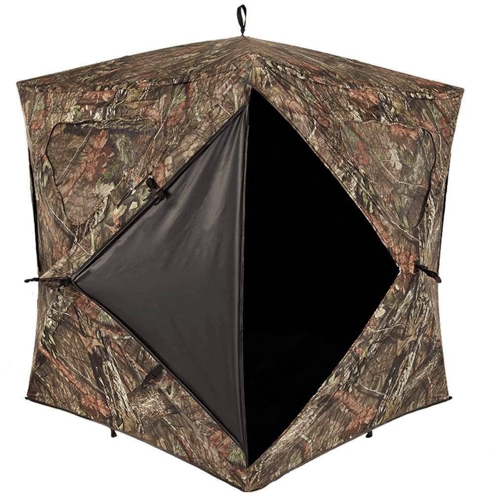 Ameristep Silent Brickhouse 3 Person Ground Hunting Concealment Blind Real Tree AMEBL3002