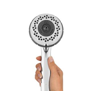 Waterpik 8-Spray 3.3 in. Single Wall Mount Handheld Adjustable Shower Head in Chrome SMP-853