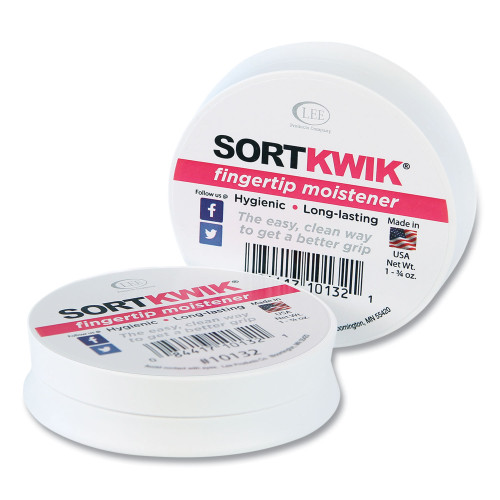 LEE Sortkwik Fingertip Moisteners， 1.75 oz， Pink， 2/Pack (10132)