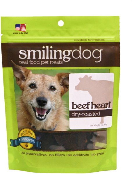 Herbsmith Smiling Dog Beef Heart Dry-Roasted Dog Treats