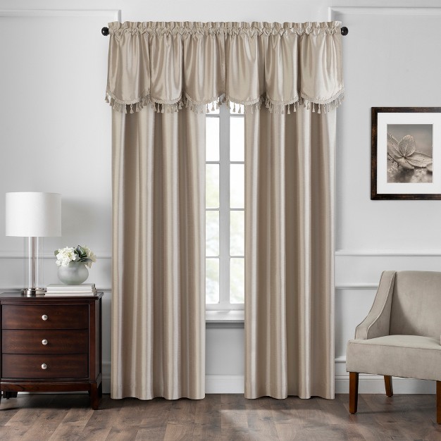 Colette Faux Silk Blackout Single Window Curtain Panel Elrene Home Fashions