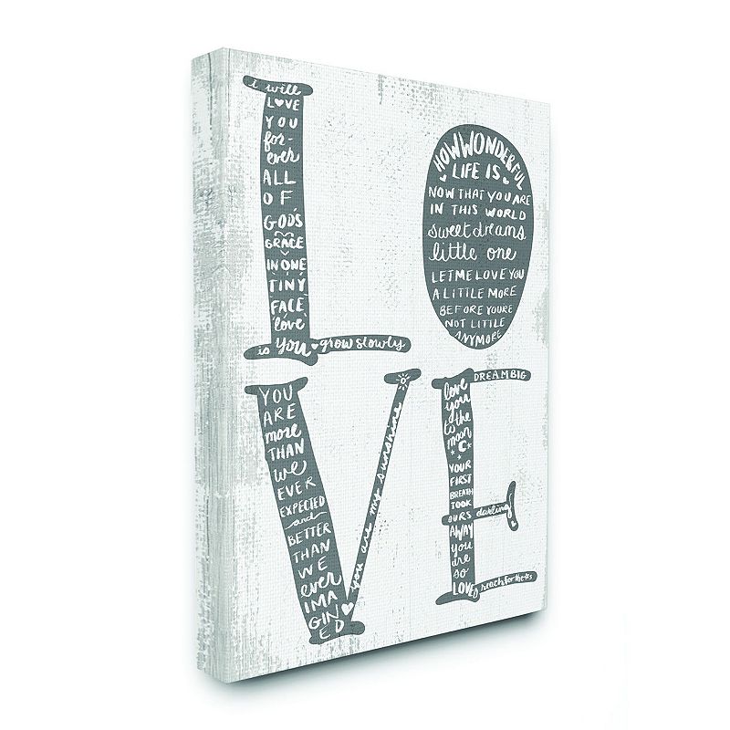 Stupell Home Decor Love Kids Canvas Wall Art