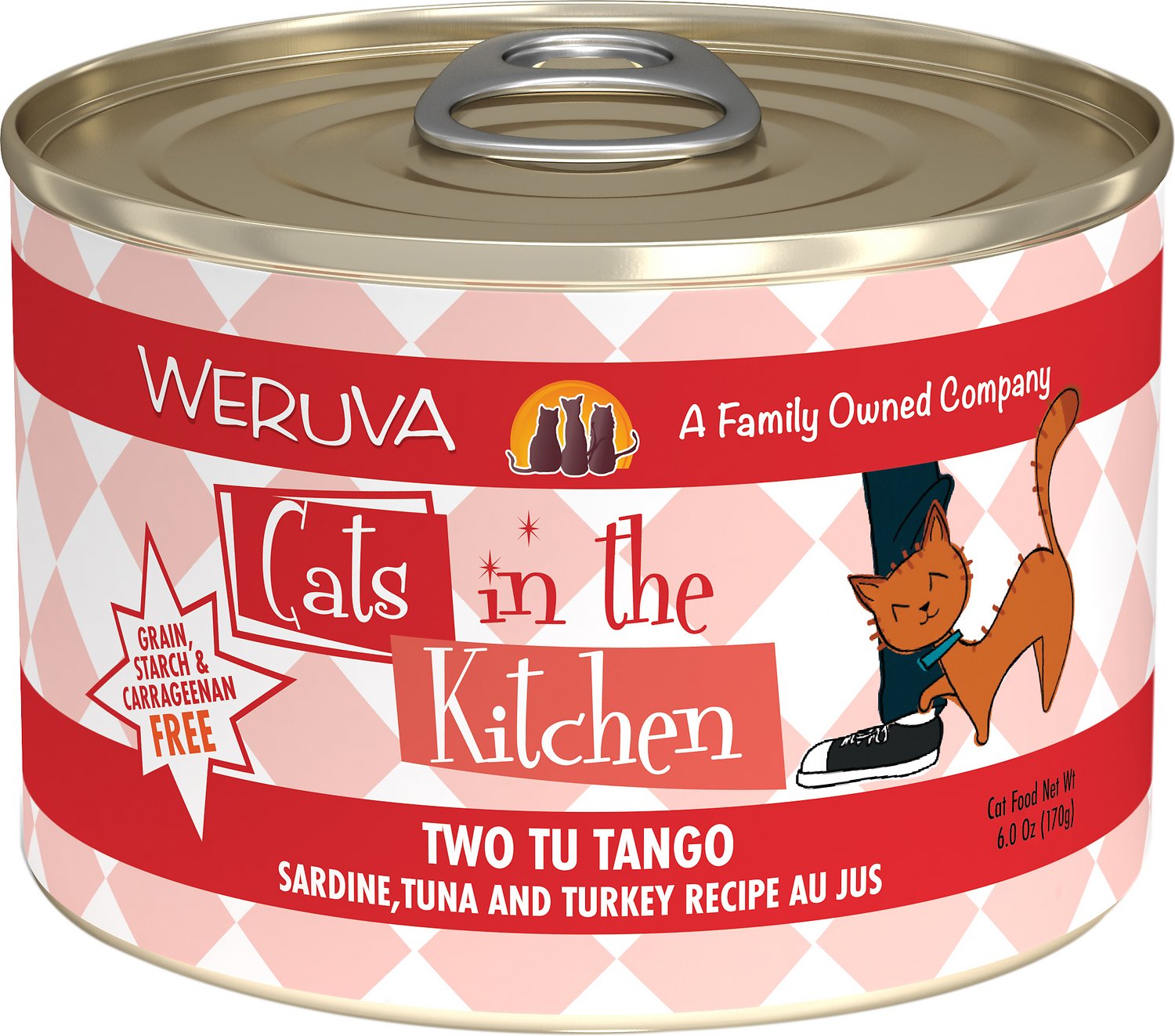 Weruva Cats In The Kitchen Two Tu Tango Sardine， Tuna and Turkey Recipe