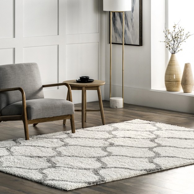 Nuloom Malika Soft amp Cozy Trellis Shag Area Rug