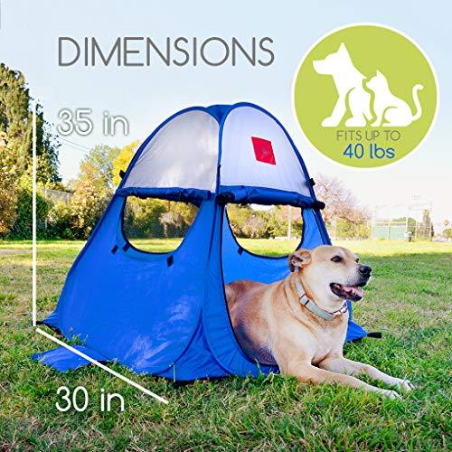 Pop Up Dog Tent Outdoor Camping Large Doggy UV Sun Shelter for Shade and Weather Protection - Perfect for Yard， Beach and Outdoors!