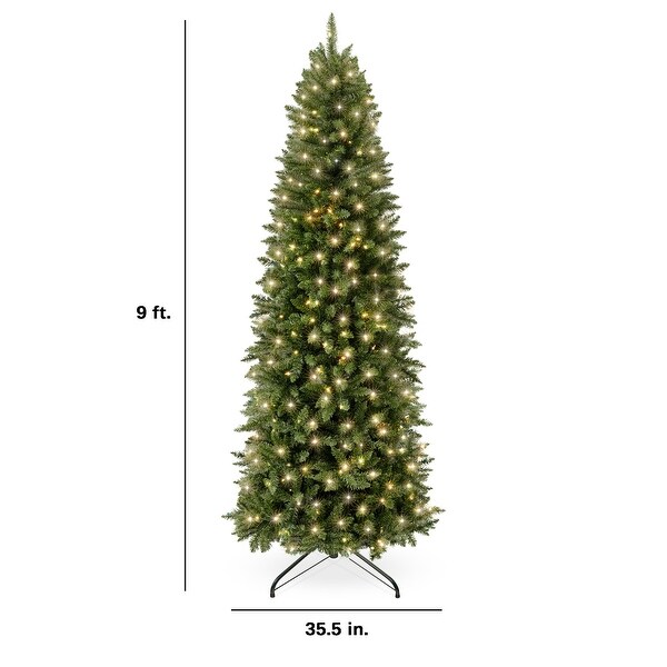 Prelit Spruce Pencil Christmas Tree w/ Incandescent Lights