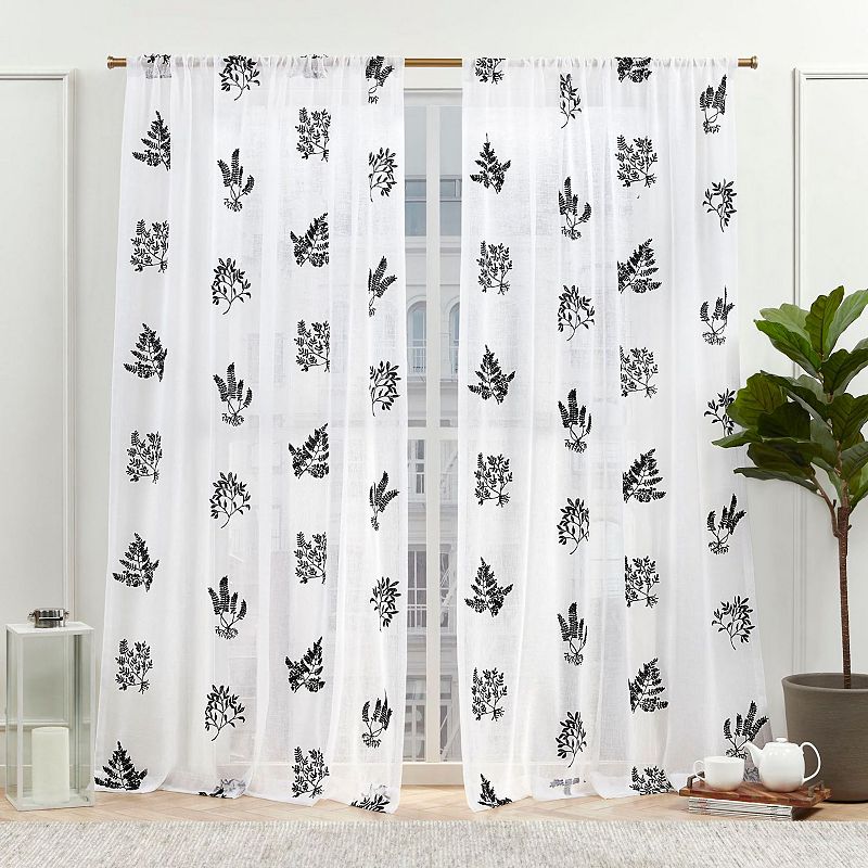 Nicole Miller New York Mabel Sheer 2-pack Window Curtain Set