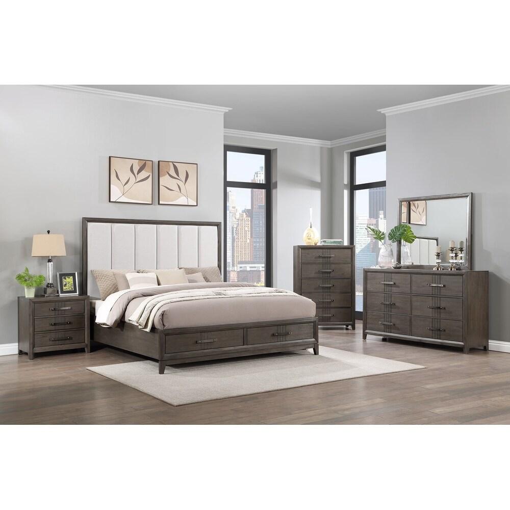 New Classic Furniture Bennett 4 piece Walnut Bedroom Set with Chest