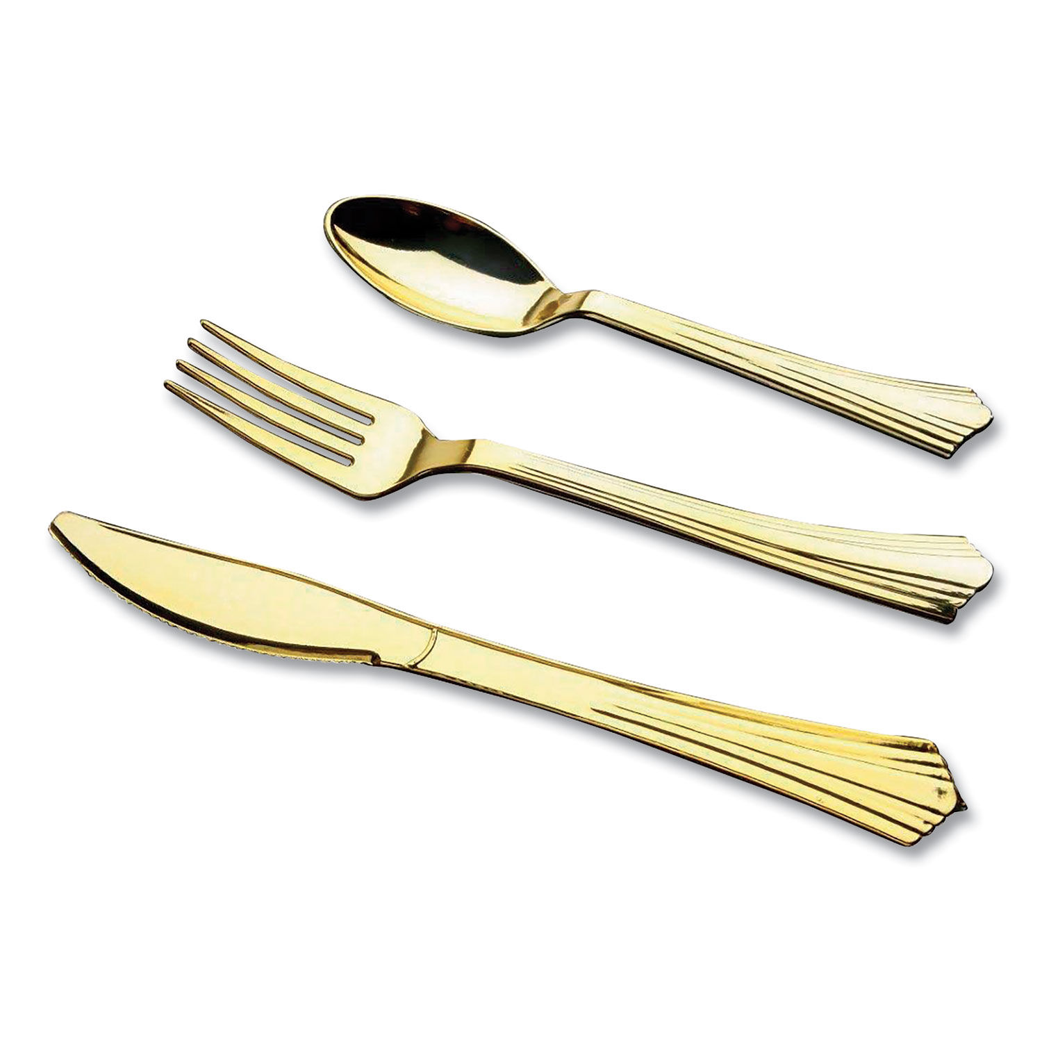 Gourmet Gold Assorted Plastic Cutlery by Tablemateandreg; TBL8305AGO