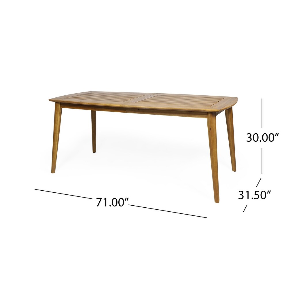 Artesia Outdoor Rustic Acacia Wood Dining Table by Christopher Knight Home   71.00\