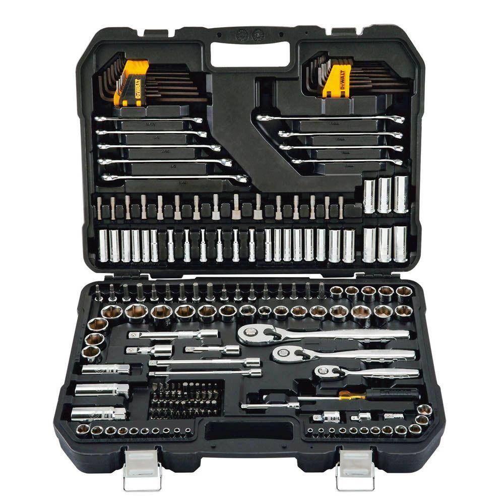 DW 14 in. 38 in. and 12 in. Drive Polished Chrome Mechanics Tool Set (200-Piece) DWMT75000