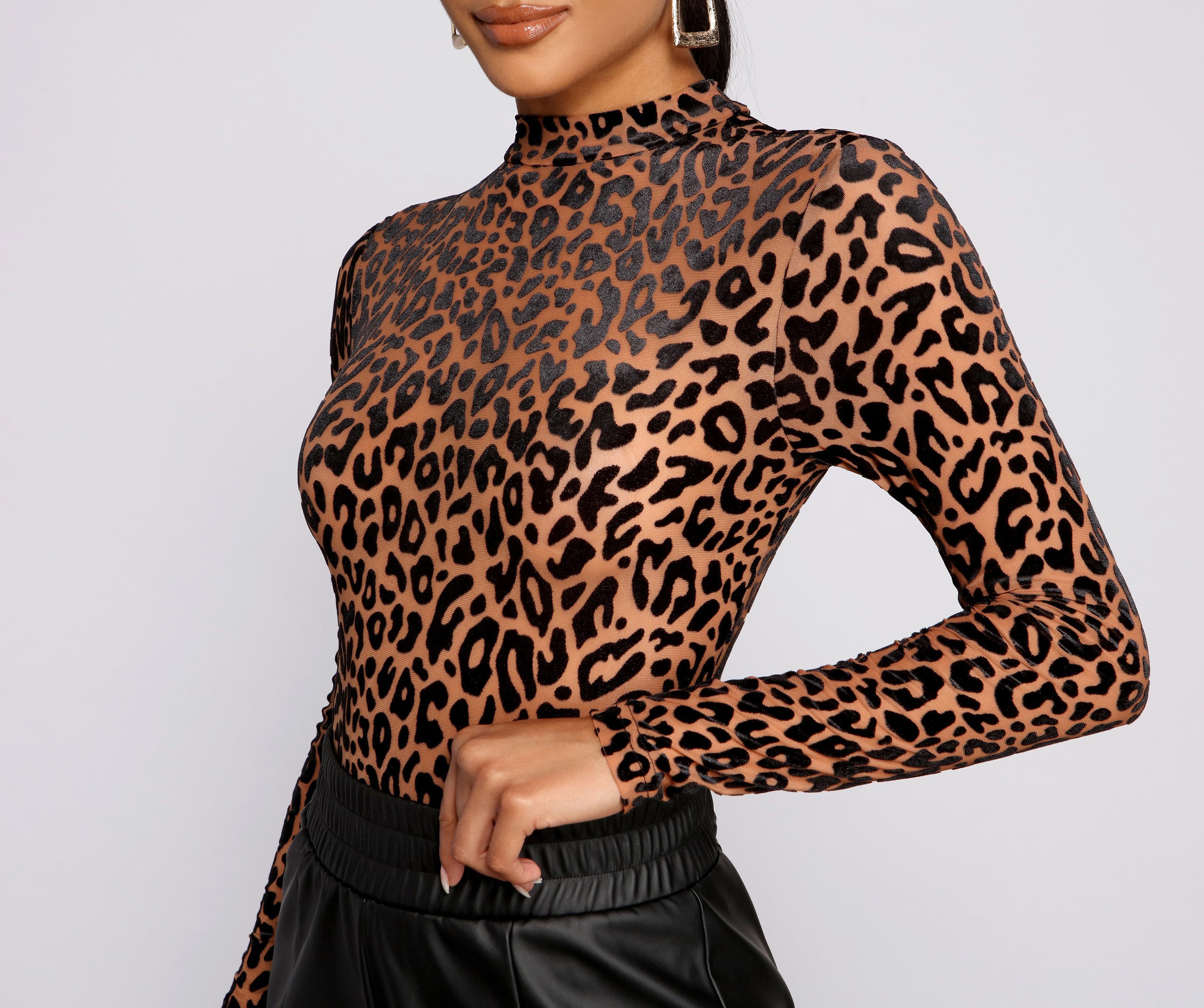 Forever Fab Leopard Print Bodysuit