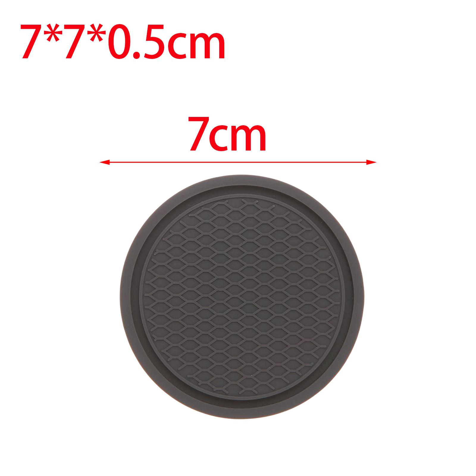 Nonslip Car Cup Holder Coaster Drink Beverage Mat Bottle Pad Scratchproof Decors Shockproof for Trucks Vehicles Living Room Party Grey