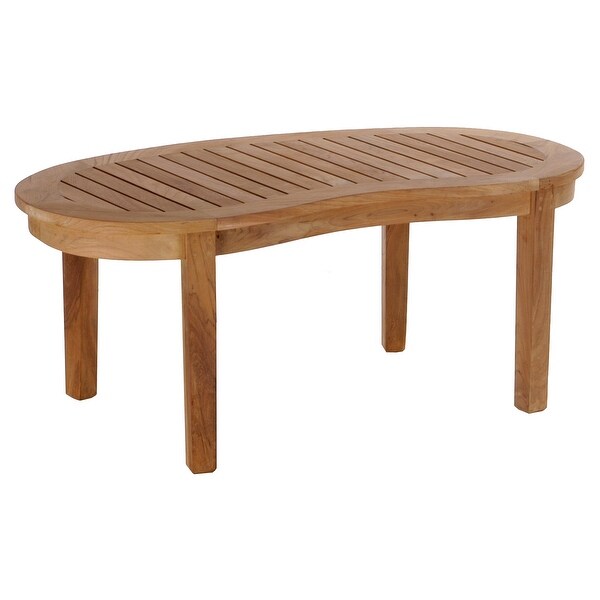 Chic Teak Peanut Teak Wood Outdoor Patio Coffee Table