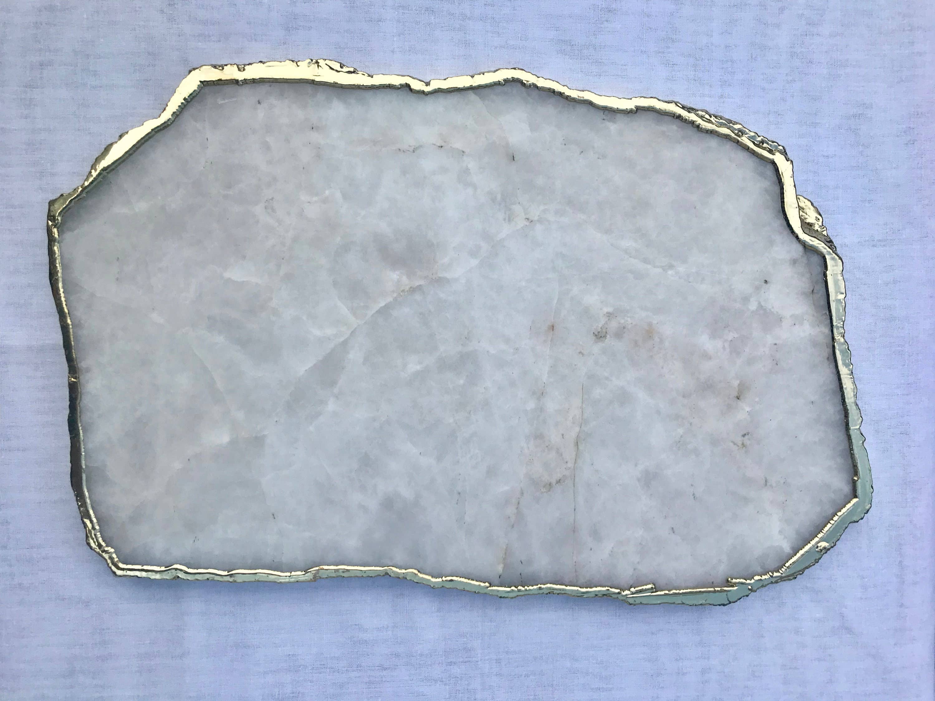 Large White Agate Cheese Platter/Tray Momentos/Sign Boards