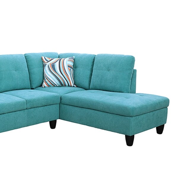 2-piece Linen L Shaped Sectional Sofa in Green