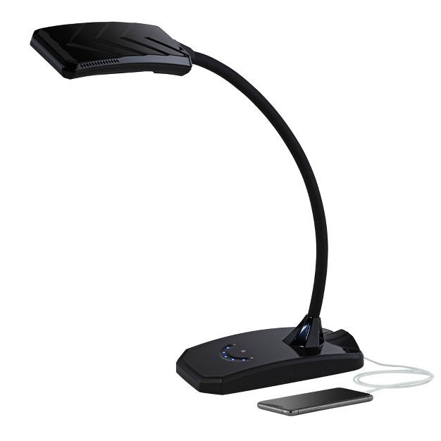 High Black With Usb Charging Port Led Gooseneck Touch On Off Dimmer For Bedroom Bedside Office House Desk