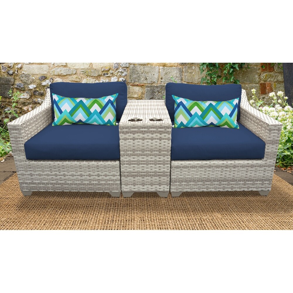 Fairmont 3 Piece Outdoor Wicker Patio Furniture Set