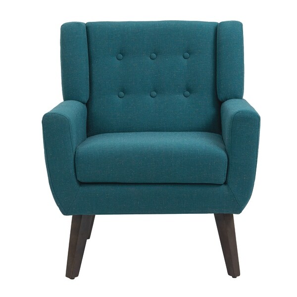 Cotton/ Linen Look Fabric Modern Accent Armchair