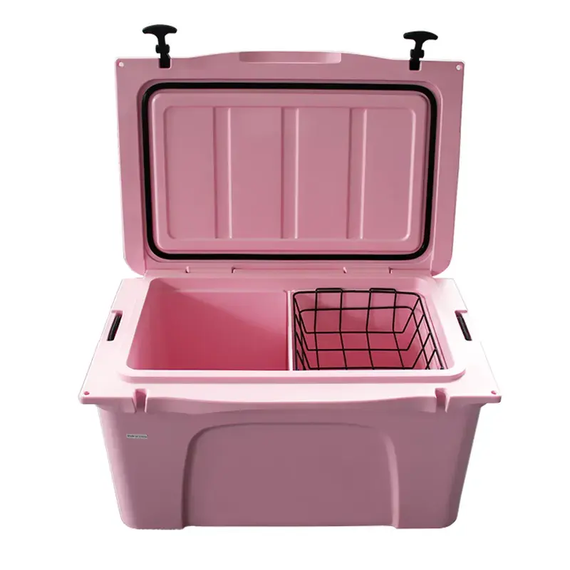 2023 Customized colorful watermelon rotomolded coolers lunch organizers insulated 60L ice chest cooler box for camping fishing