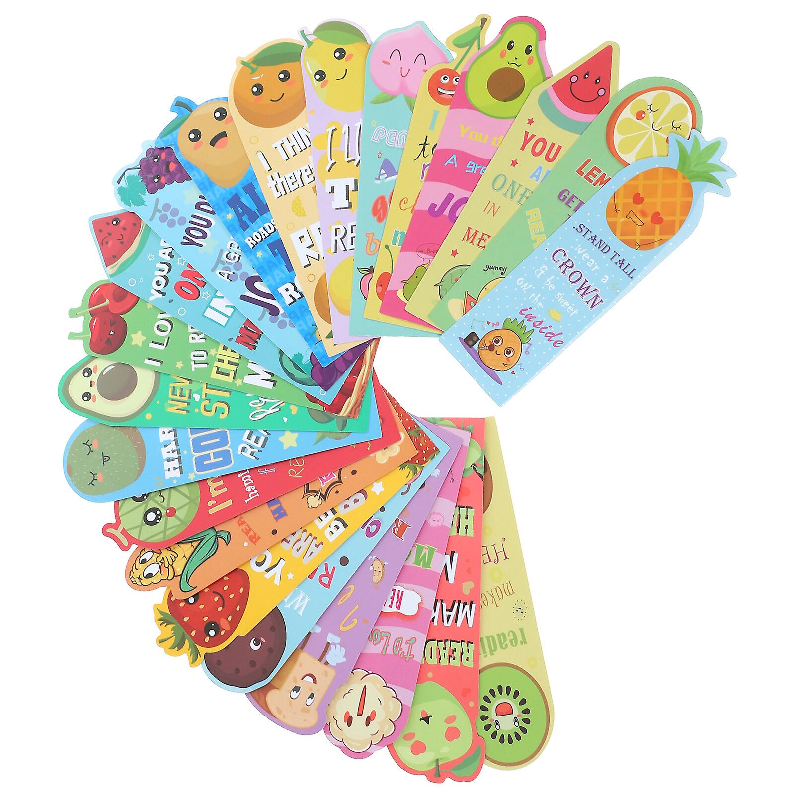 66pcs Fruits Bookmarks Fruits Book Markers Fragrant Bookmarks Cartoon Fruit Page Markers