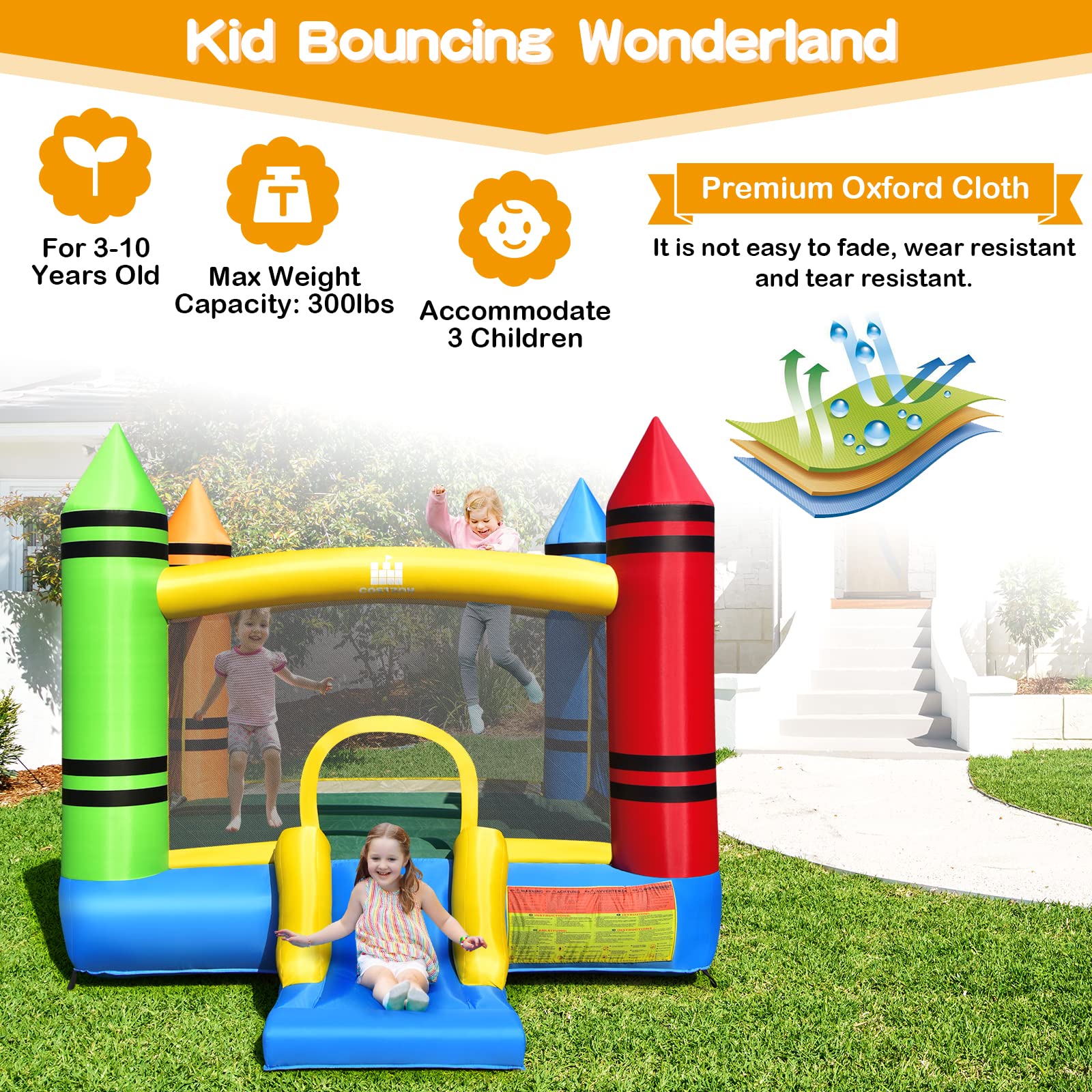 Inflatable Bounce House with Large Jumping Area