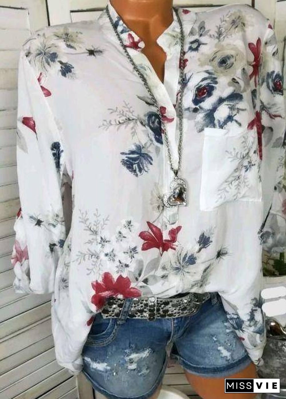 Summer Women Tops Blouses Autumn Elegant Long Sleeve Print V-Neck Chiffon Blouse Blusa Casual Loose Shirts Plus Size 5XL