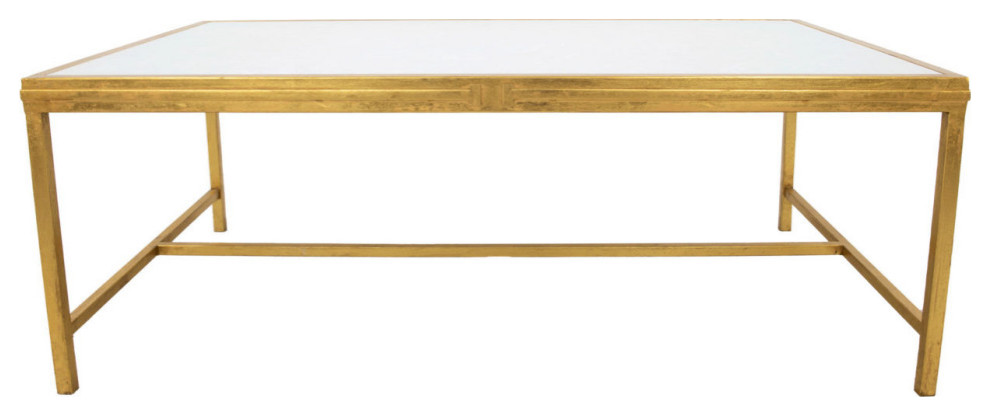 Tacito Champagne  ampGold Coffee Table   Contemporary   Coffee Tables   by Peachtree Fine Furniture  Houzz