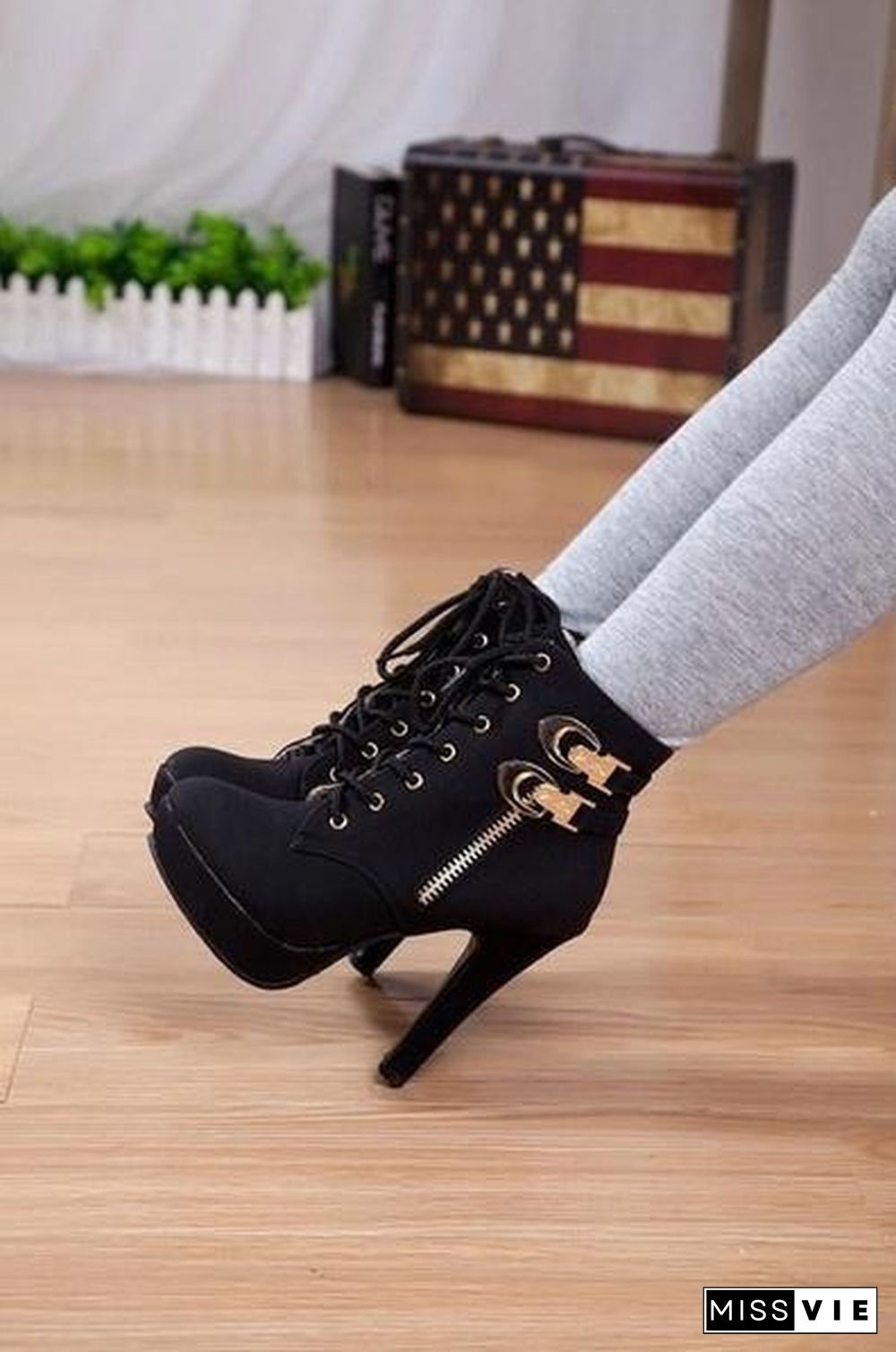 New Women's High Heel Winter Boots Fashion Platform Shoes