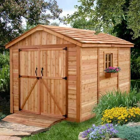 Outdoor Living Today Spacemaster 8 ft. x 12 ft. Western Red Cedar Storage Shed SM812