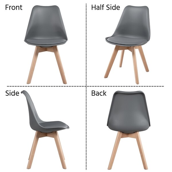 Yaheetech Set of 4 Dining Chairs with Modern Soft Padded