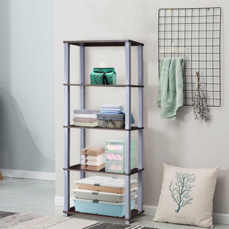 5-Tier Multi-Functional Storage Shelves Rack Display Bookcase