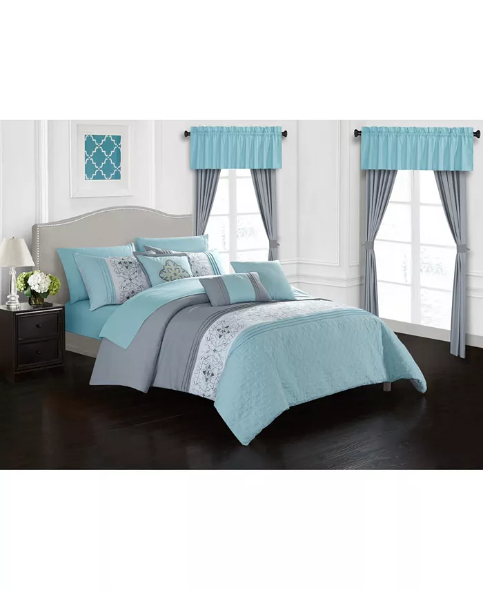 Chic Home Emily 20 Piece Queen Bed In a Bag Comforter Set