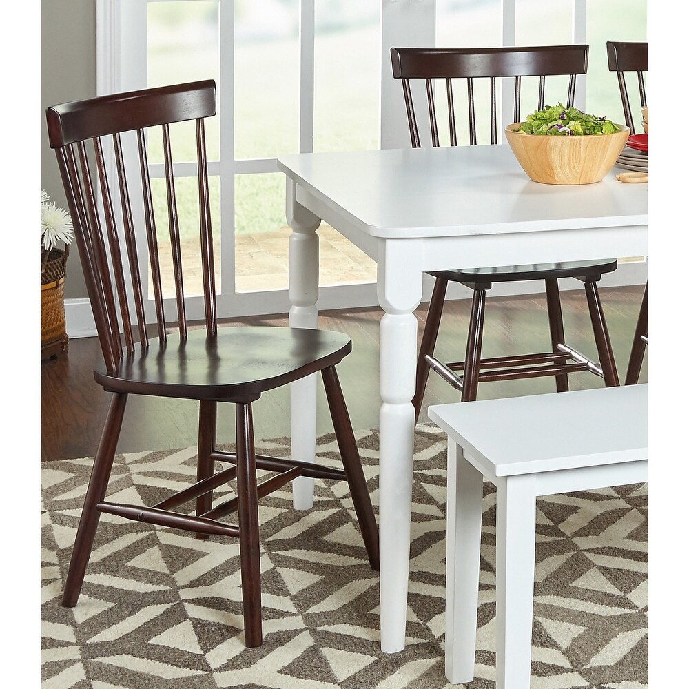 Simple Living Venice Solid Wood Spindle Dining Chairs (Set of 2)