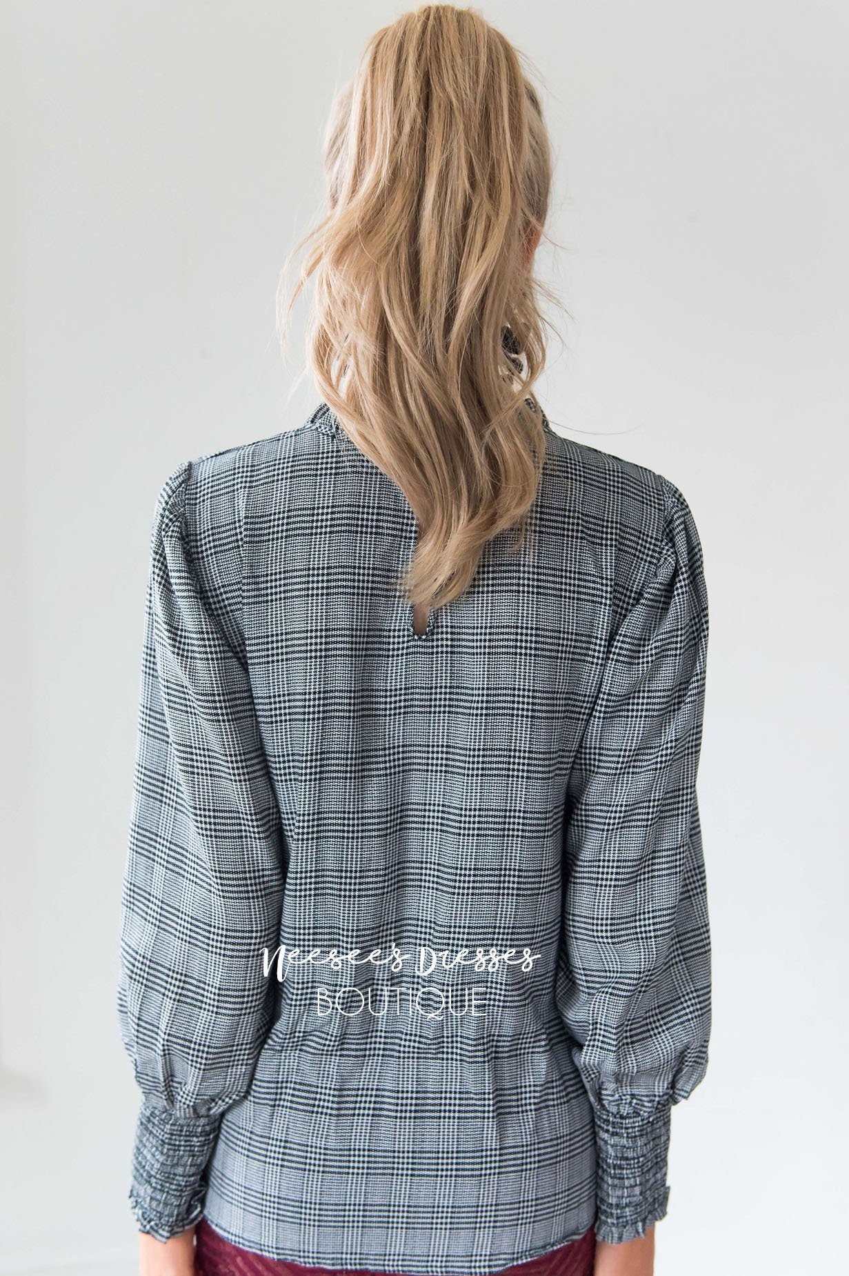 Glen Plaid Victorian Blouse