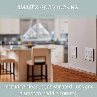 Legrand radiant Smart 15 Amp 120-Volt Single-Pole3-Way Wi-Fi Rocker Light Switch White WWRL10WHCCV2