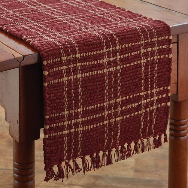 Park Designs Sturbridge Chindi Table Runner 36 quot l Wine