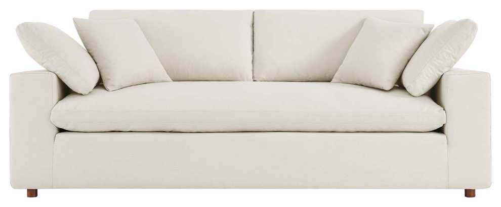 Commix Down Filled Overstuffed Sectional Sofa   Light Beige   Transitional   Sectional Sofas   by First of a Kind USA Inc  Houzz