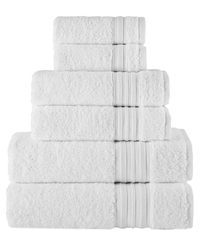 Laural Home Turkish Spa Collection 6-Pc Cotton Towel Set