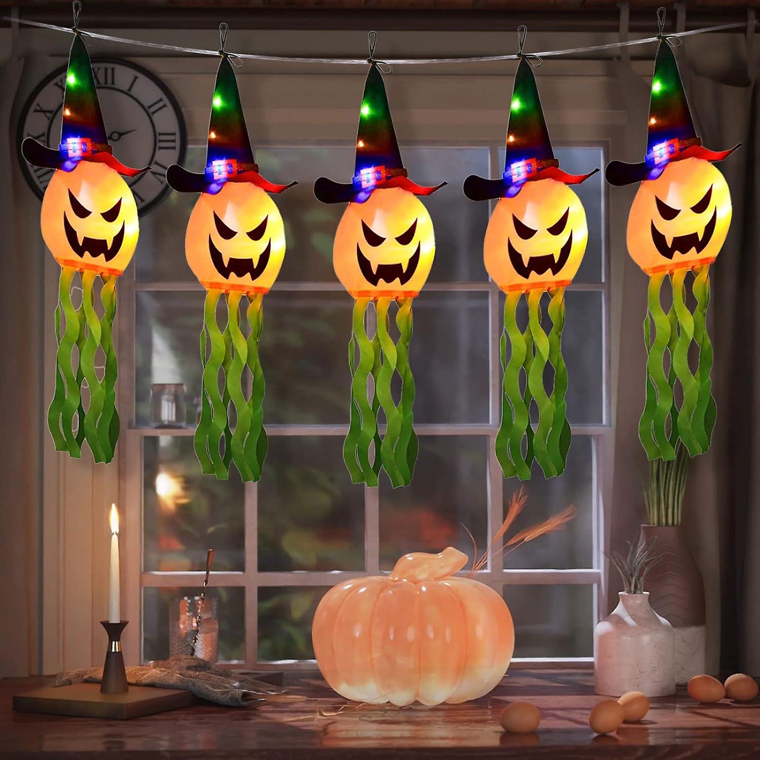 Pack Halloween Fairy Lights With Witch Hat， 22m， Battery Operated， 100 Leds， For Halloween， Party， Gardens