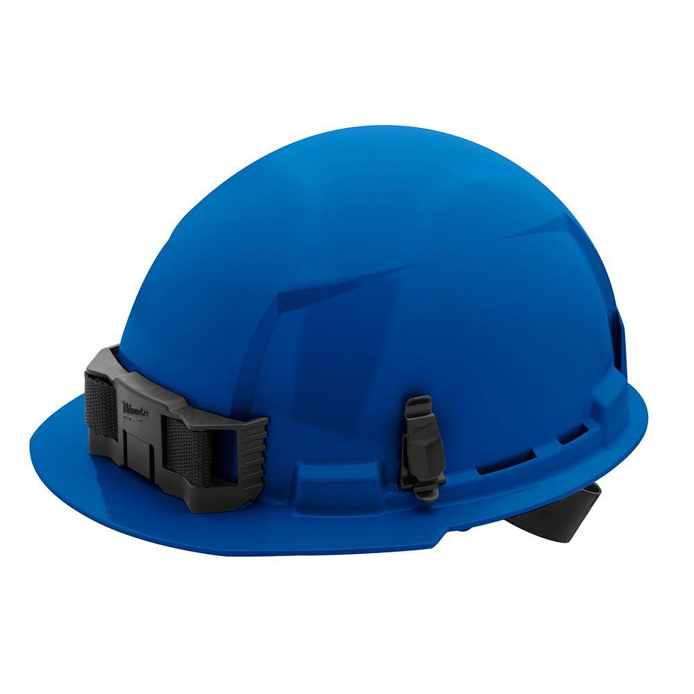 MW BOLT Blue Type 1 Class E Front Brim Non-Vented Hard Hat with 4 Point Ratcheting Suspension 48-73-1104