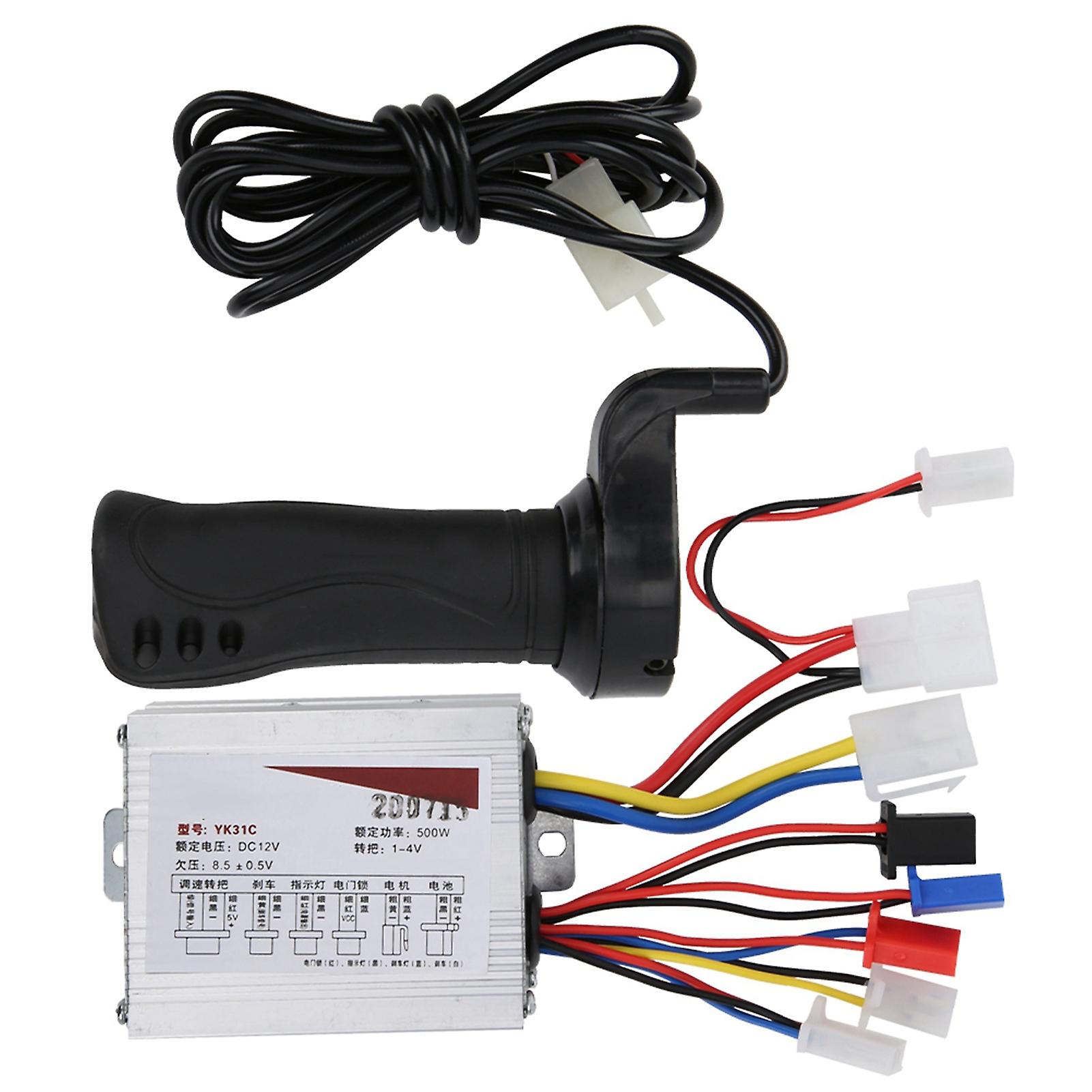 12v 500w Speed Controller Throttle Grip Set Accessory For Electric Bicycle Scooter Ebike