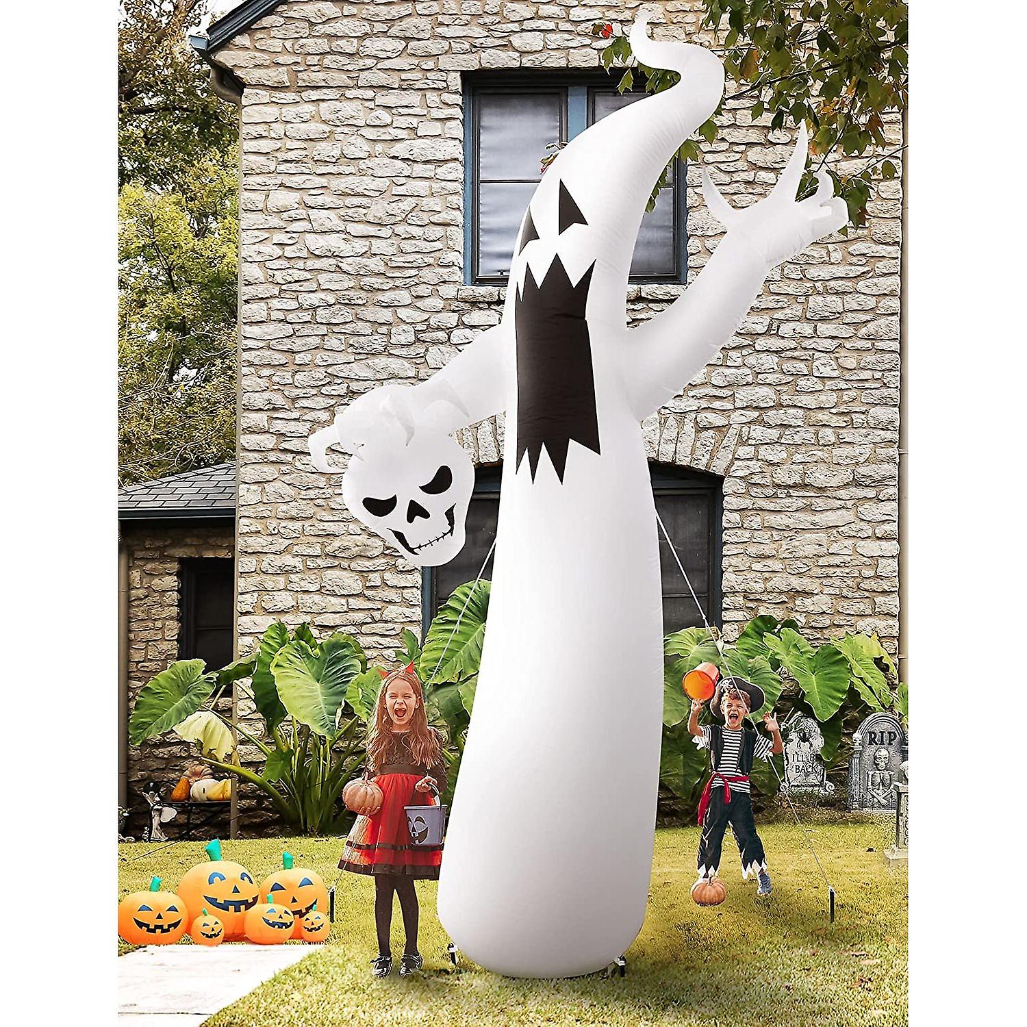 12 Feet Halloween Decorations Outdoor Led Lights Ghost， Halloween Inflatable Hanging Ghosts Outdoor Party/yard/garden Ghost Dcor