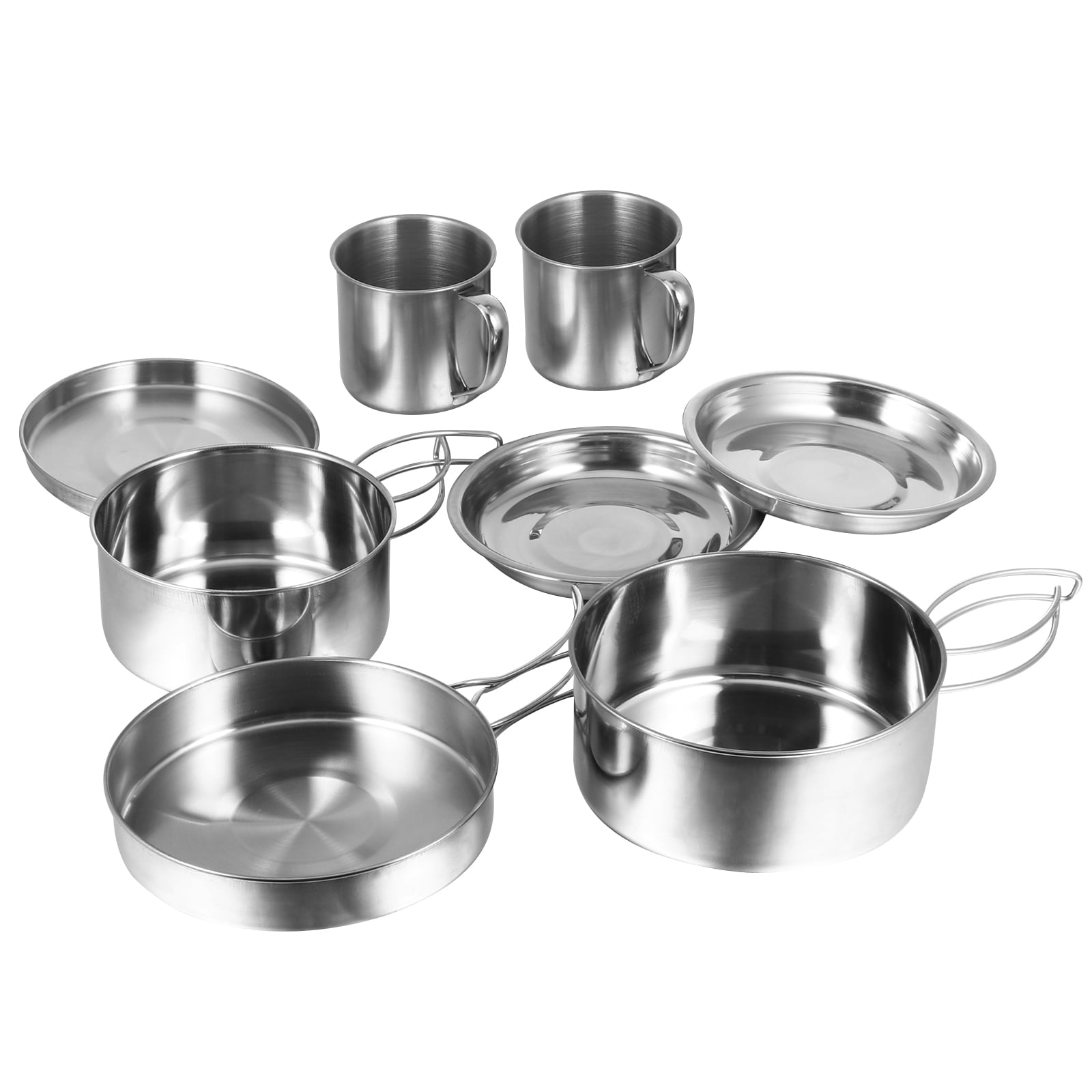 NUOLUX 8 Pcs Camping Cookware Kit Backpacking Cooking Set Outdoor Cook Equipment Parts