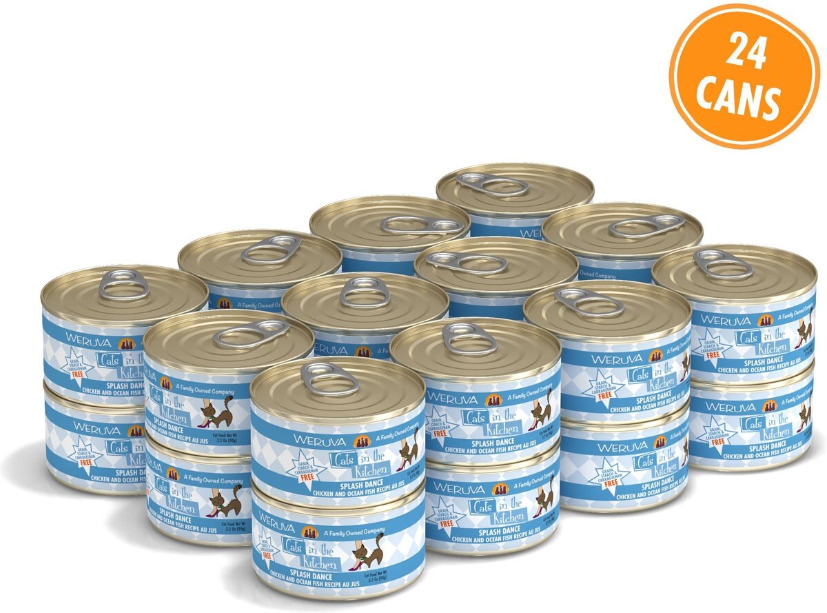 Weruva Cats in the Kitchen Splash Dance Chicken and Ocean Fish Au Jus Grain-Free Canned Cat Food